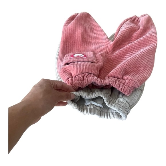 Baby Corduroy Pants Set - Pink and Cream cute bunny and bear Size 6m TAIPI BEAR - Picture 6 of 10